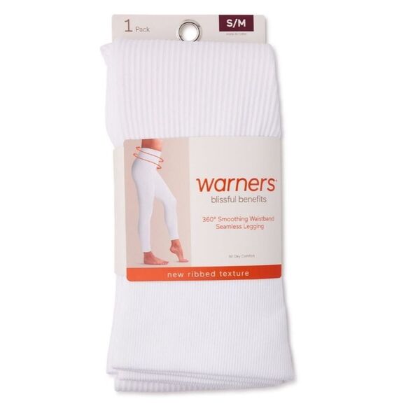 Warner's Women's Seamless Ribbed Leggings Size S/M - Picture 3 of 10